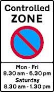 Controlled Parking Zone Sign