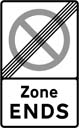 Controlled Parking Zone Ends sign